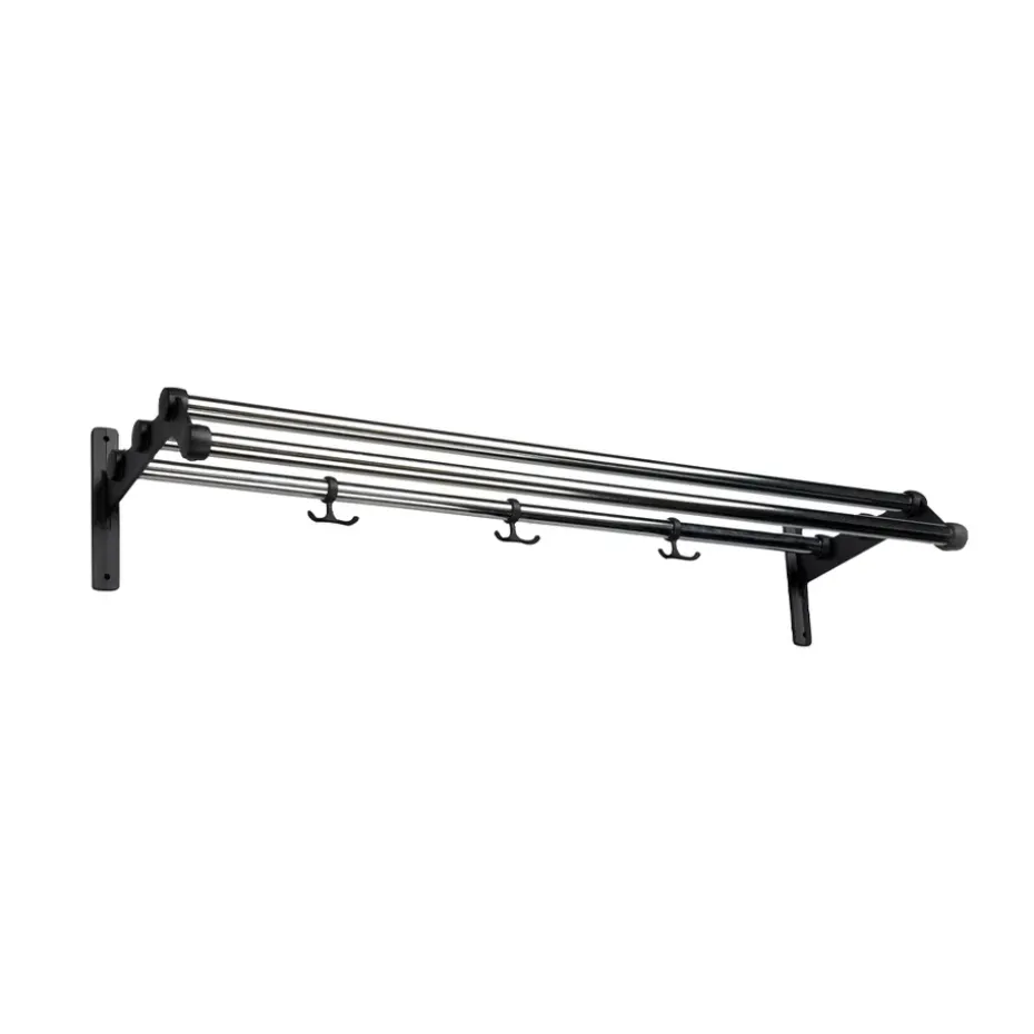 Nostalgi 291 hat shelf, Chrome, black