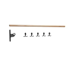Nostalgi add-on Hook rack, Oak, black stand