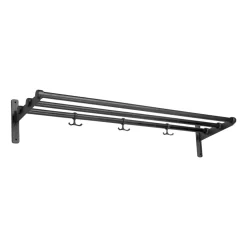 Nostalgi hat shelf/ shoe shelf, Black oiled oak-black