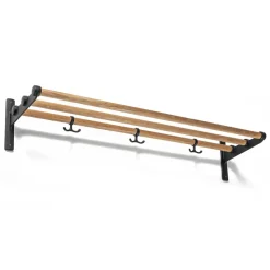 Nostalgi hat shelf/ shoe shelf, oak, black