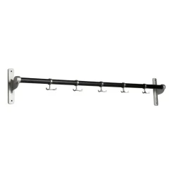 Nostalgi hook 100 cm, Black oiled oak-aluminum