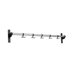 Nostalgi Hook rack, Aluminium, black stand