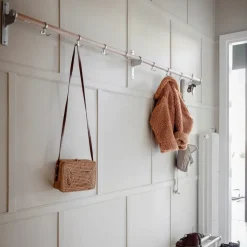 Nostalgi Hook rack, Aluminium, black stand