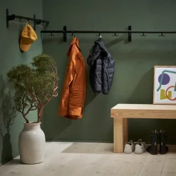 Nostalgi Hook rack, Aluminium, black stand