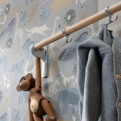 Nostalgi Hook rack, Birch, aluminium stand