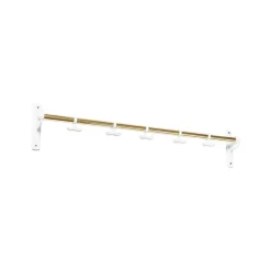 Nostalgi Hook rack, Brass, white stand