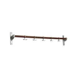 Nostalgi Hook rack, Walnut, aluminium stand