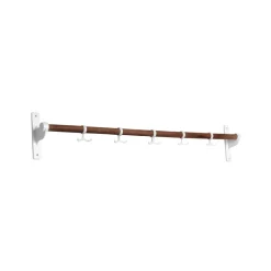 Nostalgi Hook rack, Walnut, white stand