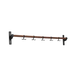 Nostalgi Hook rack, Walnut, black stand