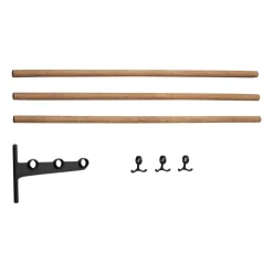 Nostalgi inbuilt hat rack, shoe rack, Bamboo-black