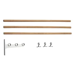 Nostalgi inbuilt hat rack, shoe rack, Bamboo-aluminium