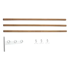 Nostalgi inbuilt hat rack, shoe rack, Bamboo-white