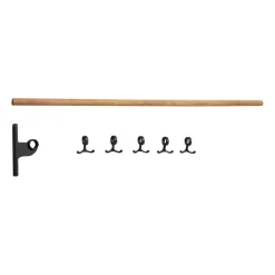 Nostalgi inbuilt hook strip, Bamboo-black