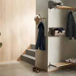Nostalgi Shoe or hat shelf, Birch, white stand