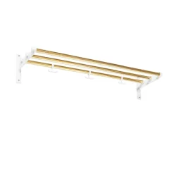 Nostalgi Shoe or hat shelf, Brass, white stand