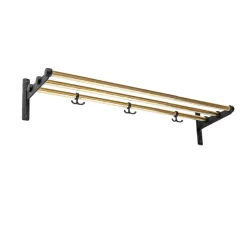 Nostalgi Shoe or hat shelf, Brass, black stand