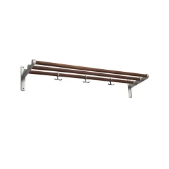 Nostalgi Shoe or hat shelf, Walnut, aluminium stand