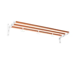 Nostalgi Shoe or hat shelf, Copper, white stand