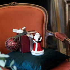 Nostalgic Melody music box Santa, Red-white