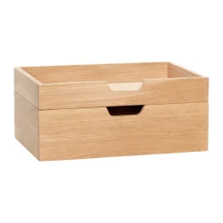 Note storage box set of 2, Oak
