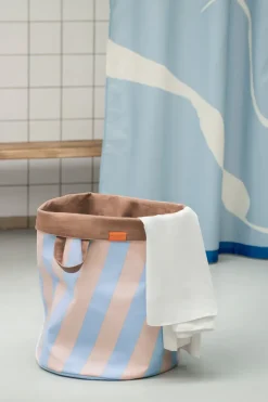 Nova Arte laundry basket 40x40x50 cm, Light blue-powder rose