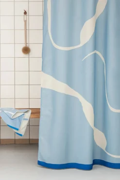 Nova Arte shower curtain 150x200 cm, Light blue-off-white