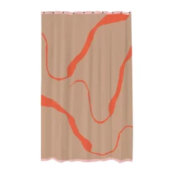 Nova Arte shower curtain 150x200 cm, Latte-orange
