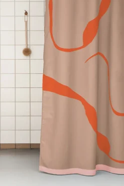 Nova Arte shower curtain 150x200 cm, Latte-orange
