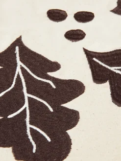 Oak Christmas tree rug 120x120cm, Natural