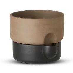 Oasis self-watering flower pot medium Ø20,5 cm, Darkbrown-black