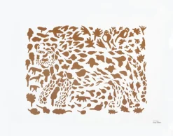 Oiva Toikka Cheetah poster brown, 50x70 cm
