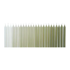 Ombre antique candles 24 pcs, Khaki