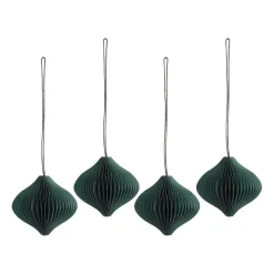 Onion baubles 4-pack, Forest Green