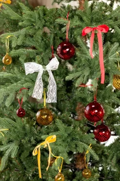Opacity Christmas tree bauble M Ø8 cm 2-pack, Yellow