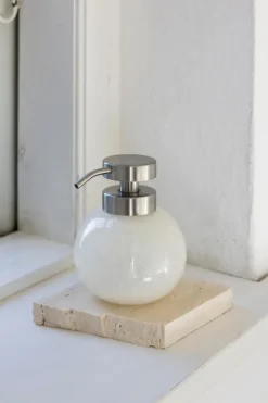 Opal soap dispenser, Linen