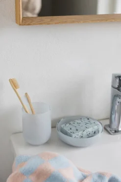 Opal toothbrush holder, Light blue