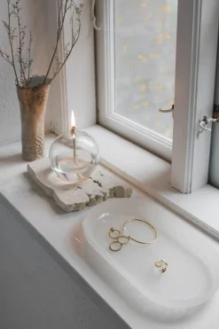 Opal tray, Linen, 14x25.5 cm