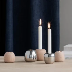 Ora candle sticks wood, large