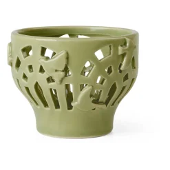 Orangery candle holder Ø9 cm, Spring leaf