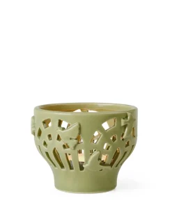 Orangery candle holder Ø9 cm, Spring leaf