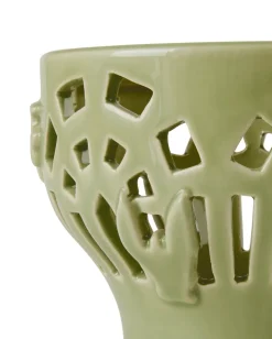Orangery candle holder Ø9 cm, Spring leaf