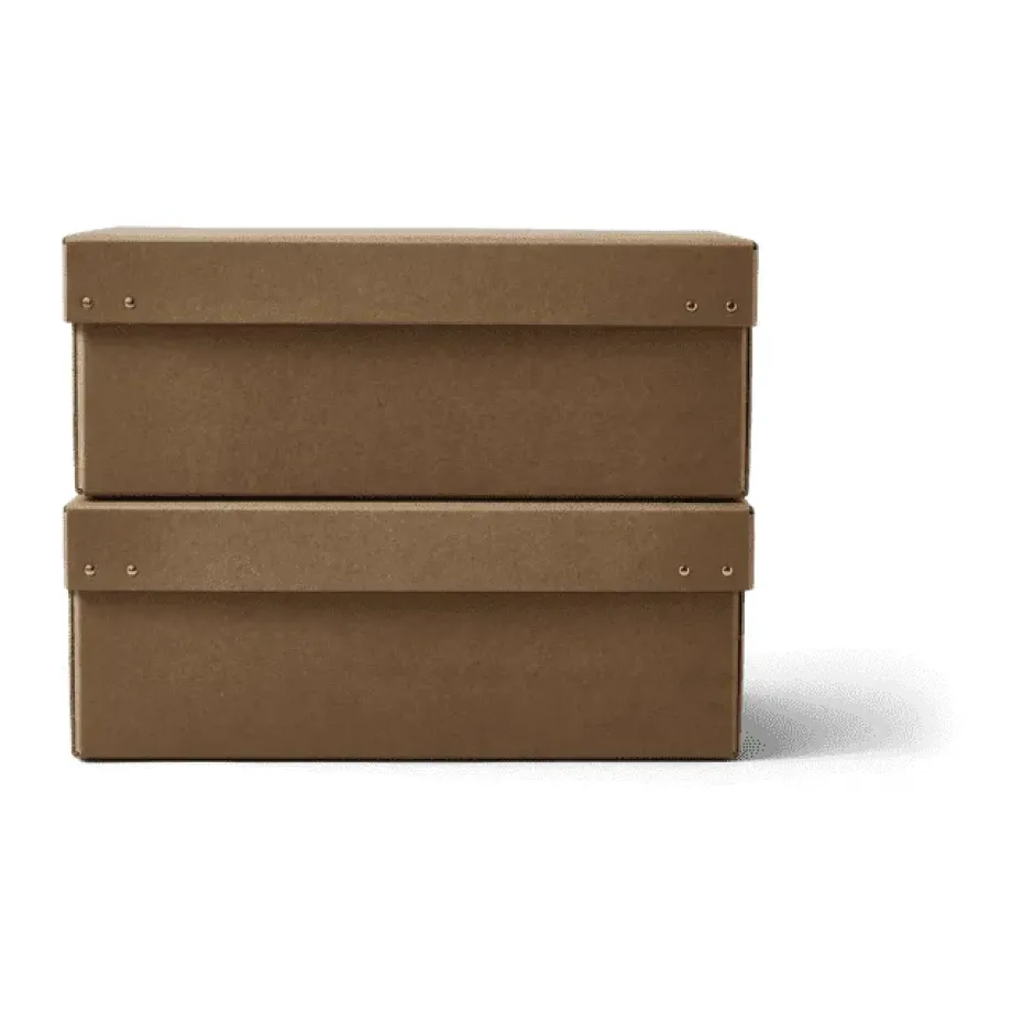 Ordinary storage box 2-pack, Brown