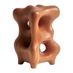 Organic sculpture 22 cm, Varnished mahogany