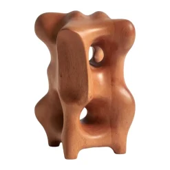 Organic sculpture 22 cm, Varnished mahogany