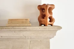 Organic sculpture 22 cm, Varnished mahogany