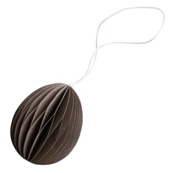 Ovoid Easter decoration paper 7 cm, Brown