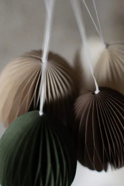 Ovoid Easter decoration paper 7 cm, Brown