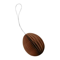 Ovoid Easter decoration paper 7 cm, Terracotta