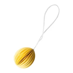 Ovoid paper Easter decoration small 4 cm, Yellow