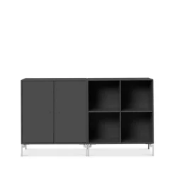 Pair side table, Anthracite 04, chrome legs